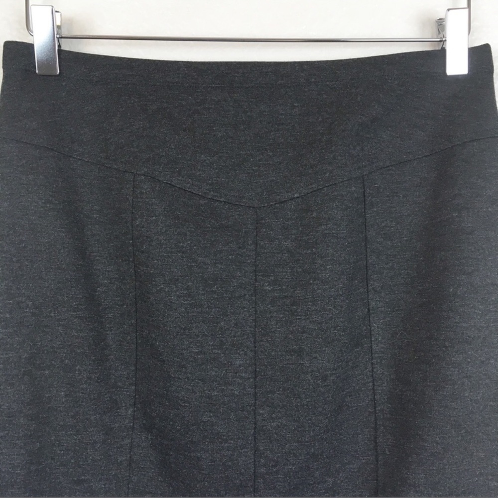 Ellen Tracy Ponte Knit Charcoal Sweater Midi Knee-Length Stretchy Pencil Skirt - Picture 6 of 8